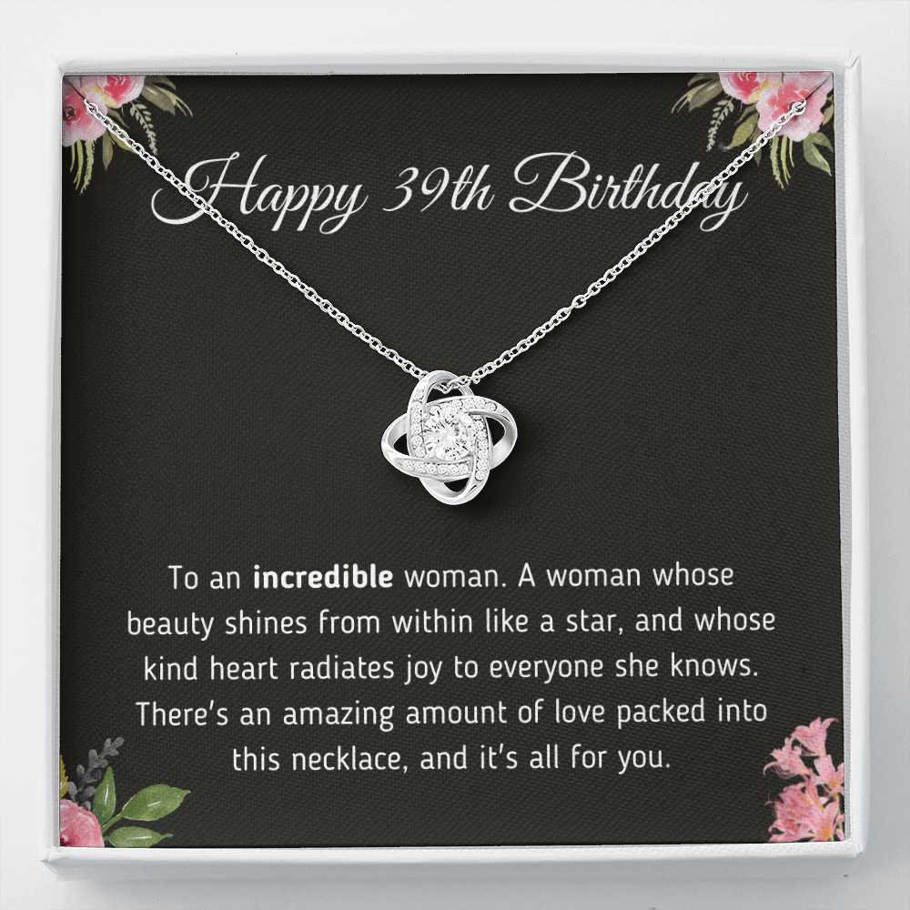 Happy 39th Birthday Jewelry Gift for Girls Women， Necklace Mother