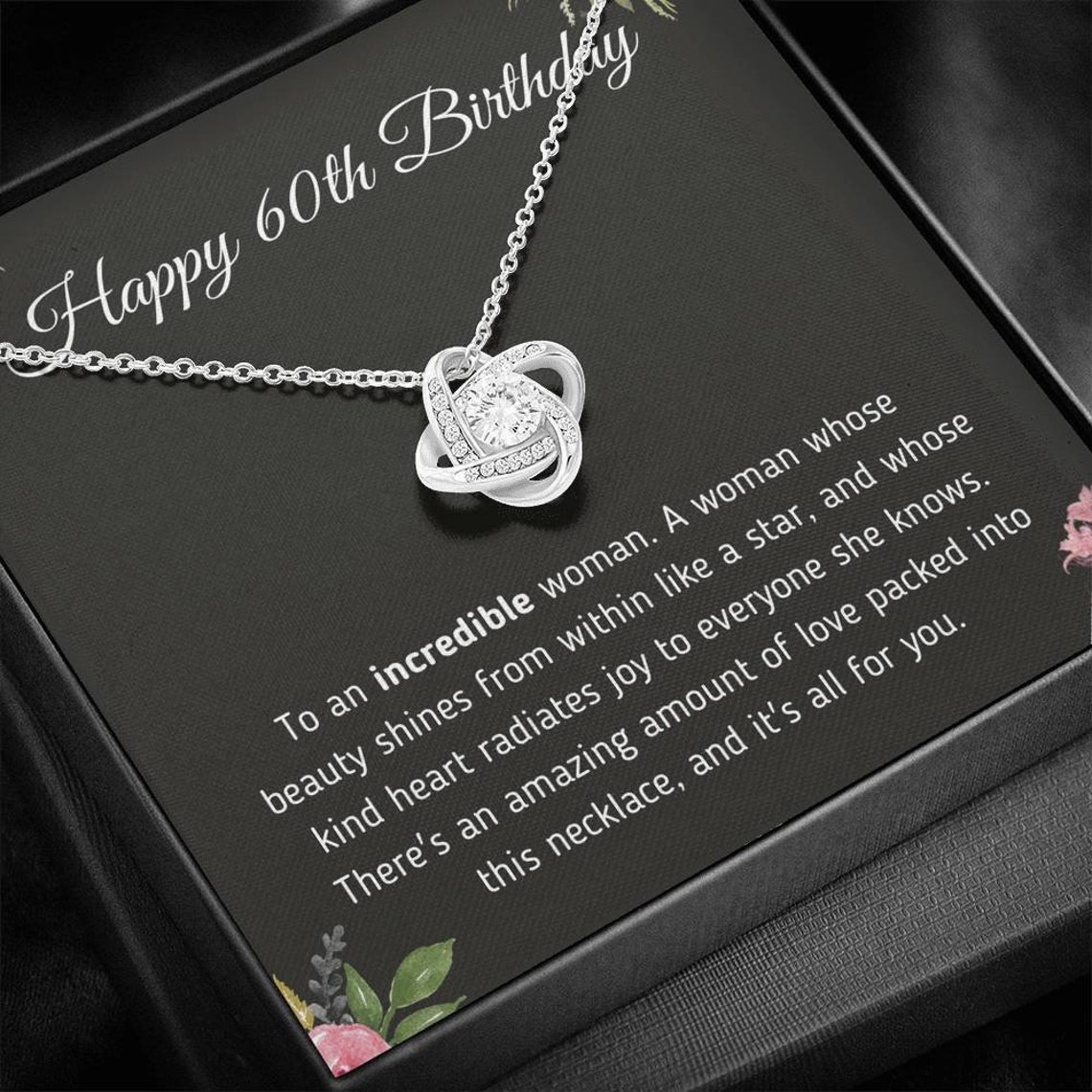 Happy 60th Birthday Jewelry Gift for a Woman Turning 60 - Etsy