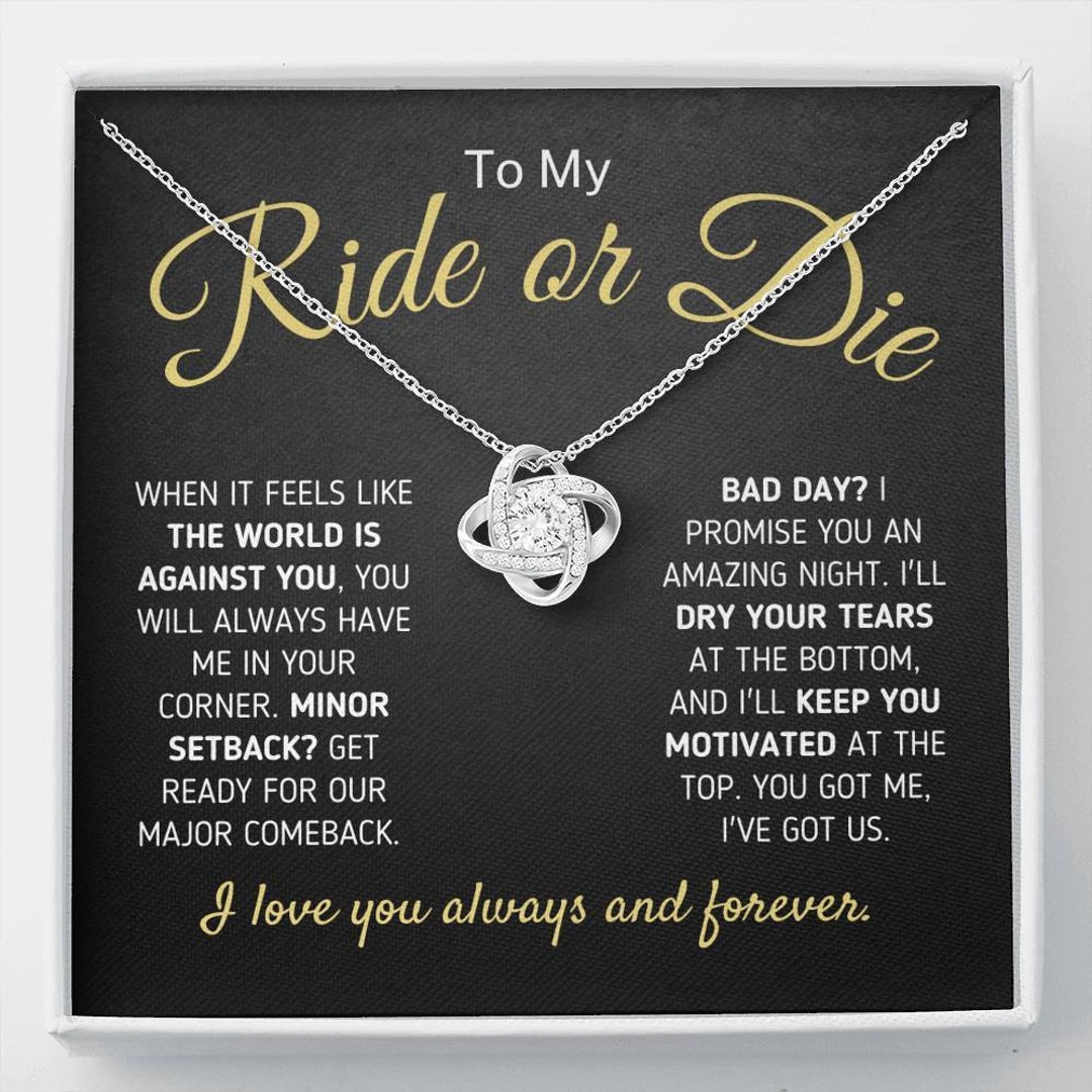 To My Rider To My Ride or Die You Got Me, I Got Us Jewelry Gift Set Necklace With ...
