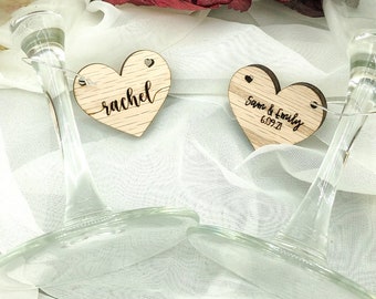 Personalized Wine Charms | Bachelorette Wine Charms | Bulk Guest Wedding Favors | Wine Glass Favors | Custom Wine Charms | Wine Tags Party