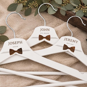Groom Hanger for Wedding, Personalized Groomsman Gift, Tuxedo Suit Hanger, Best Man & Ring Bearer