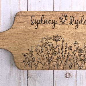 Custom Wedding Gift, Couple Cutting Board, Newlywed Gift, Bridal Shower Gift, Engagement Gift, Gift For Couple, Personalized Cutting Board image 1