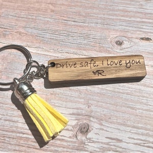 Keychain for Boyfriend | Drive Safe I love you Keychain | Custom Keychain | Custom keychain with initial | Long Distance Relationship Gift
