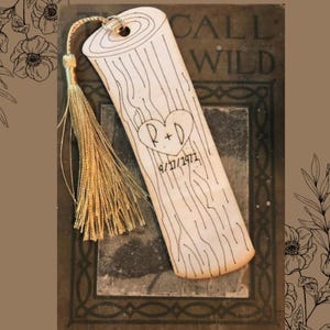 Personalized Bookmark, Custom Bookmark, Wood Bookmark, Engraved Book mark, Personalized Wedding Favor, 5th anniversary, Valentine&#39;s Day Him