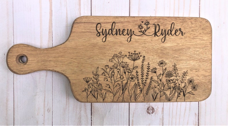 Custom Wedding Gift, Couple Cutting Board, Newlywed Gift, Bridal Shower Gift, Engagement Gift, Gift For Couple, Personalized Cutting Board image 1