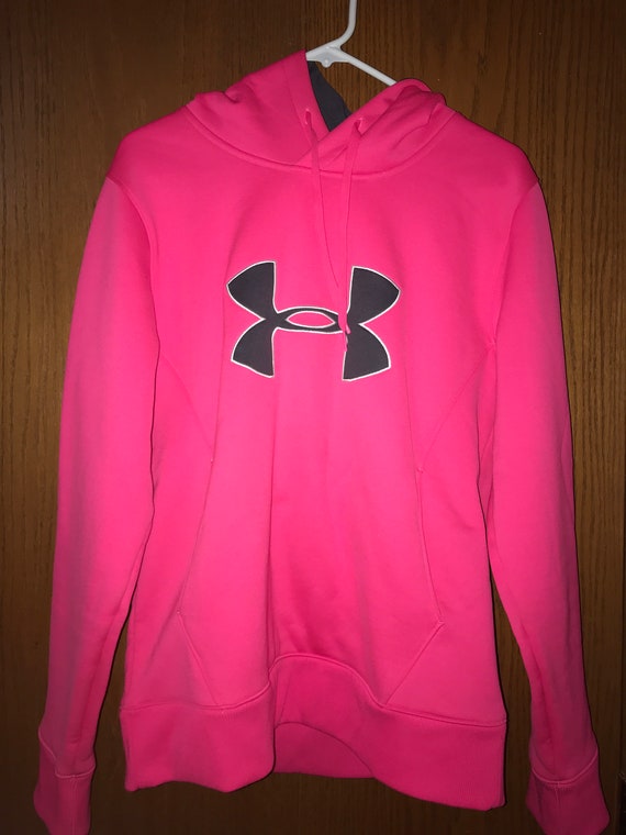 bright pink under armour hoodie