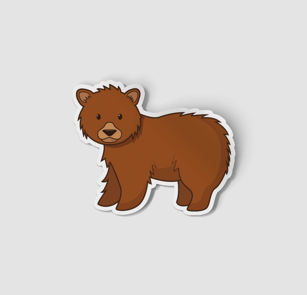 2 Grizzly Bear Vinyl Die Cut Sticker Brown Bear Etsy