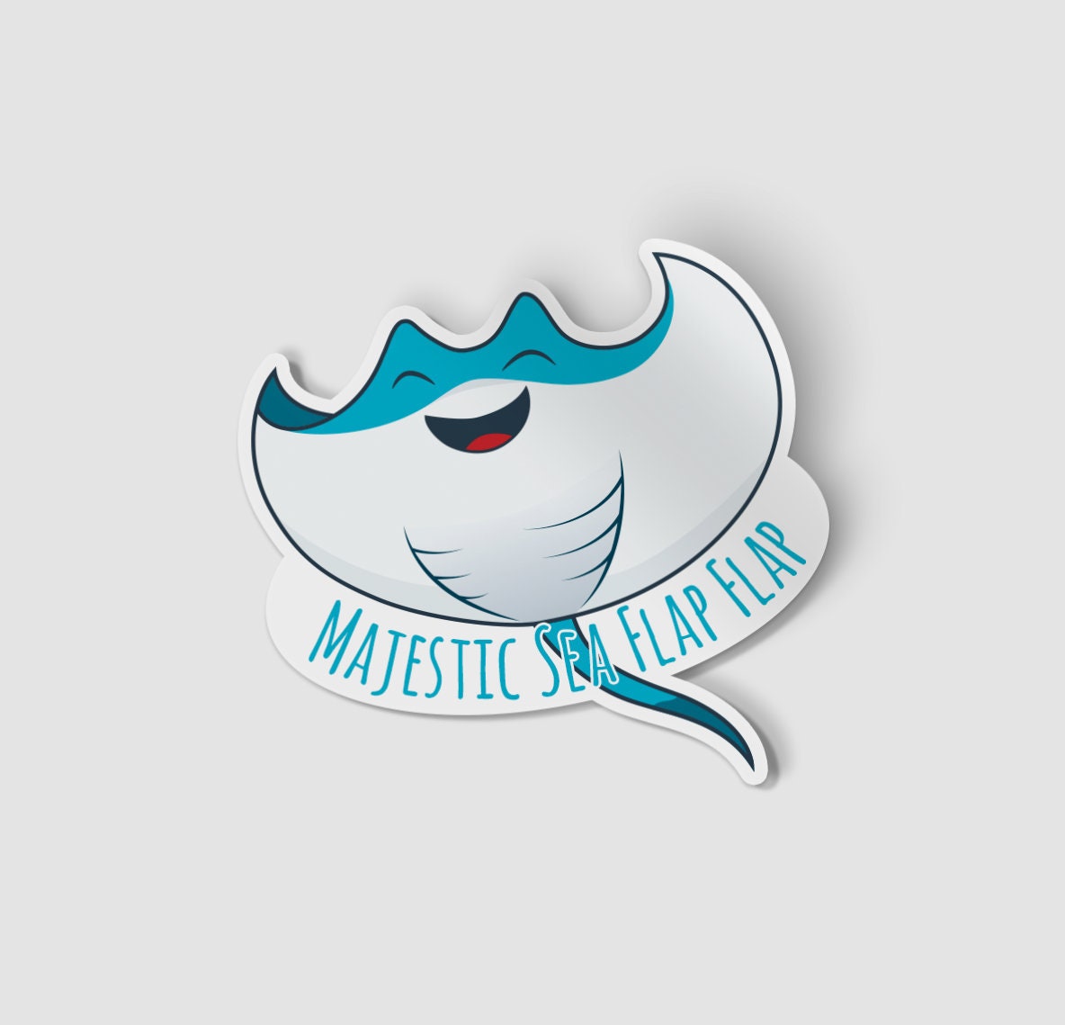 2 Majestic Sea Flap Flap Vinyl Die Cut Sticker Manta Etsy