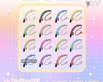 Fishing Rod Bundle B (Animated & Static) - Emote /Twitch / YouTube / Sub / Bits Badges / Vtuber / Live Stream
