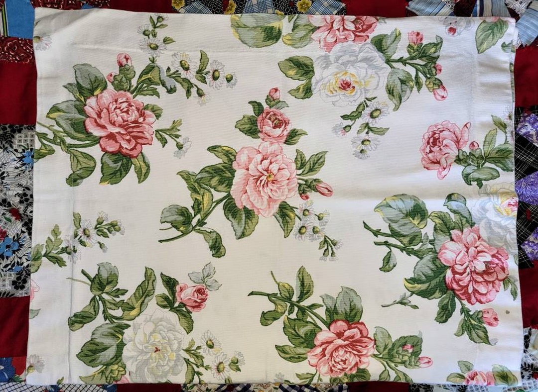 Vintage Pillow Shams 2 in French Country Cottage Design Standard Size