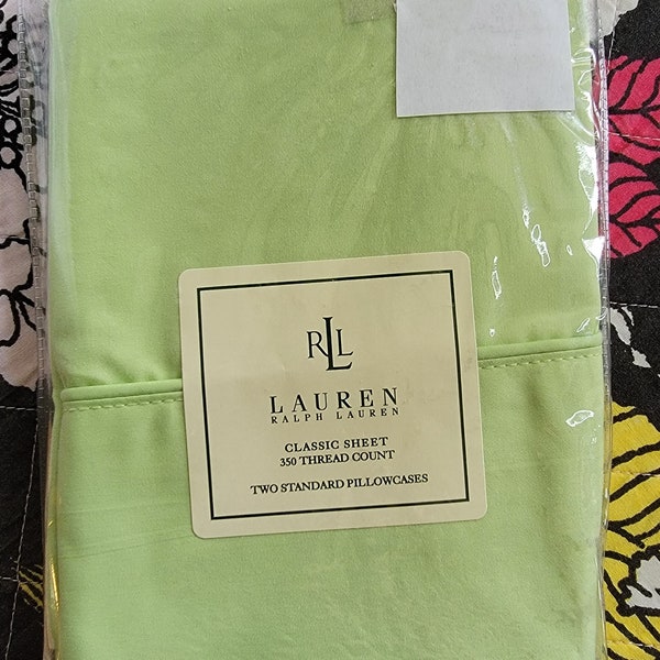 Lauren Ralph Lauren Pistachio Green (Greenvale) Pillowcase Set - Standard Size