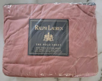 NOS - Vintage Ralph Lauren Polo "Calico Rose" Fitted Sheet - Twin Size [#1506]
