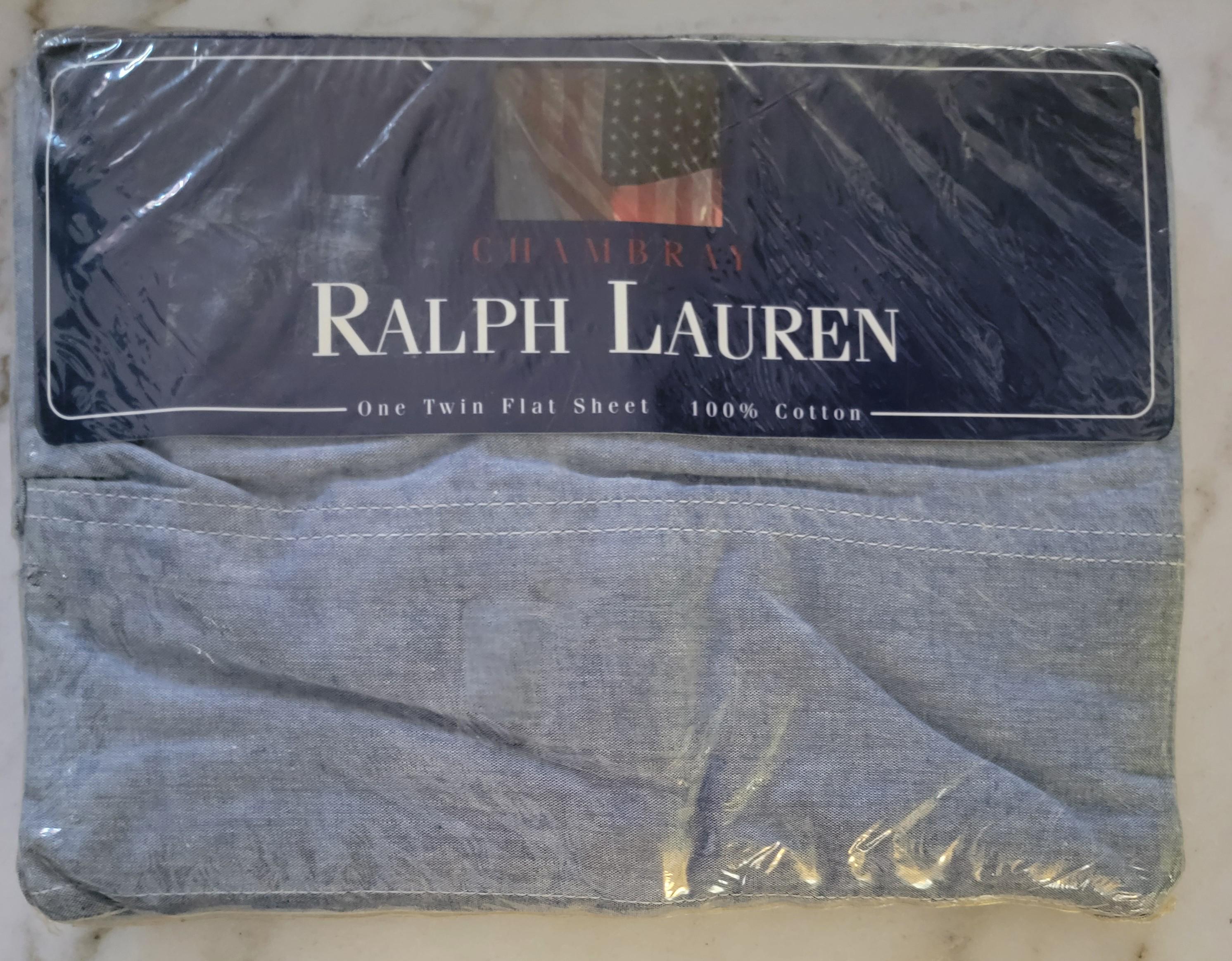 Ralph Lauren Chambray Sheet Twin - Etsy