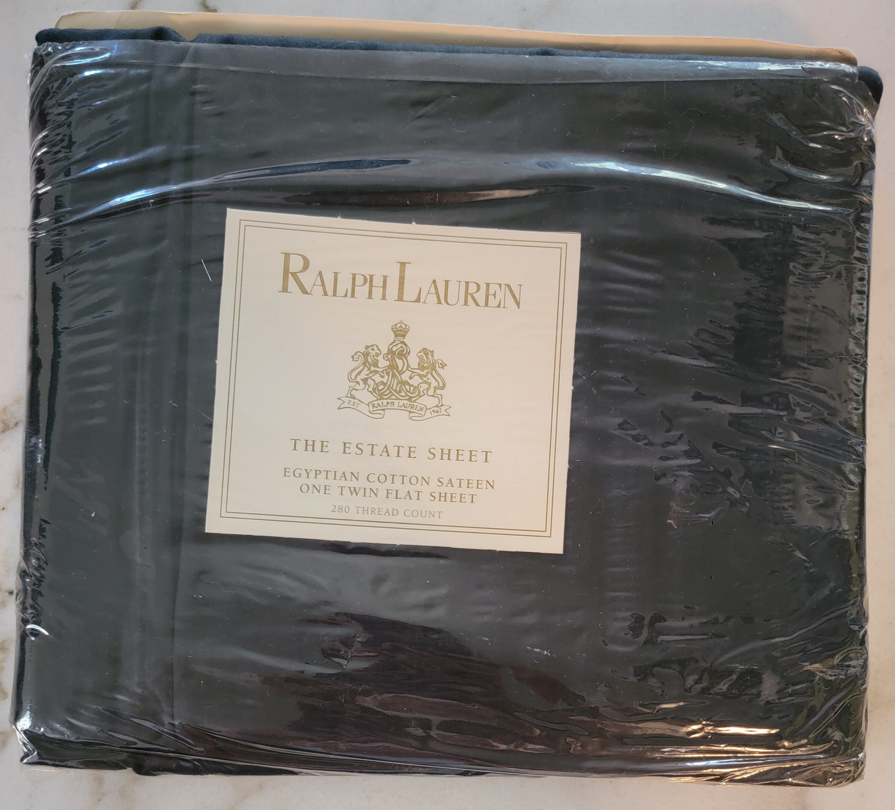 NOS Vintage Ralph Lauren Sateen Black Estate Flat Sheet Twin Size 1006 Etsy