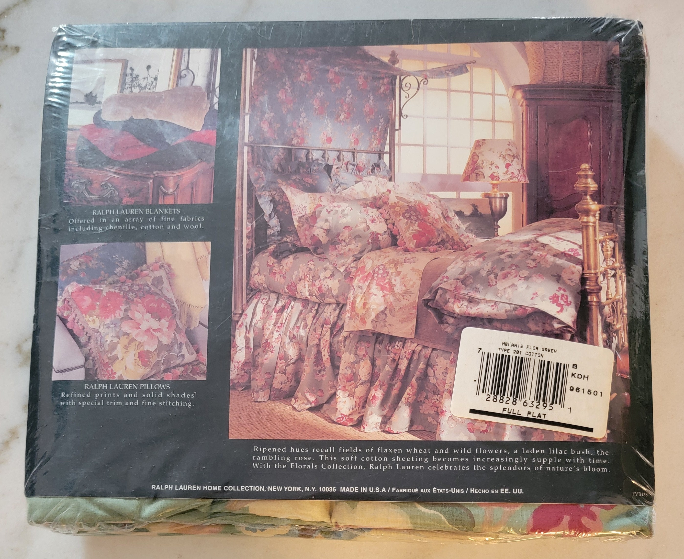 Ralph Lauren Belle Harbor King Sheet Set – Discontinued  Vintage Ralph lauren full flat sheet main image 1