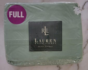 Lauren Ralph Lauren Allison Sage Green Flat Sheet - Full Size [#1505]