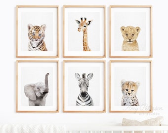 Nursery animal print | Etsy