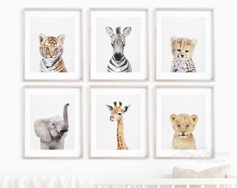 animal wall prints for nursery