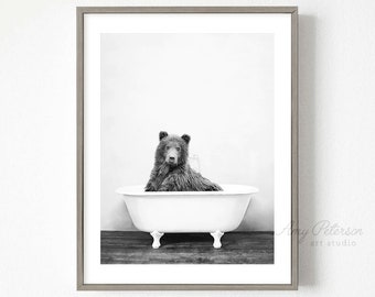 Bear Bathroom Decor Etsy