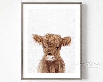 highland cow baby slippers