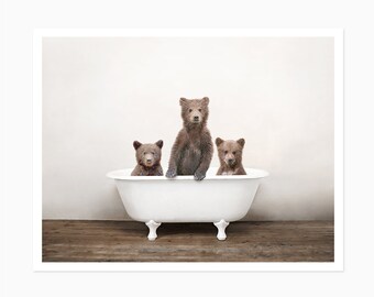 Three Bear Cubs in a Vintage Bathtub Rustic Bath Style Cubs - Etsy  Österreich