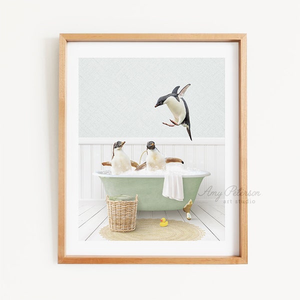 Animal Bathroom Art Etsy
