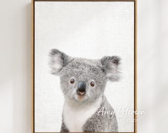 Animal Wall Art Print: Cute Koala - Nursery or Kids Room Decor