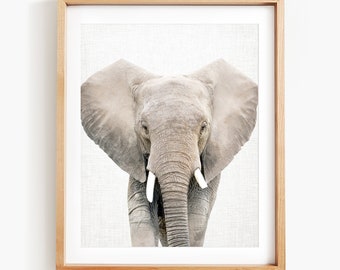 Elephant Art Print, Elephant Wall Art, Elephant Wall Decor, Elephant Portrait, Elephant Print, Animal Art by Amy Peterson