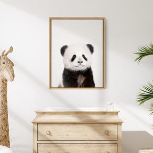 Baby Panda Print: Woodland Nursery Animal Wall Art