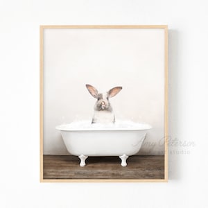 Bunny in a Vintage Bathtub Rustic Bath Style Bunny in Tub - Etsy