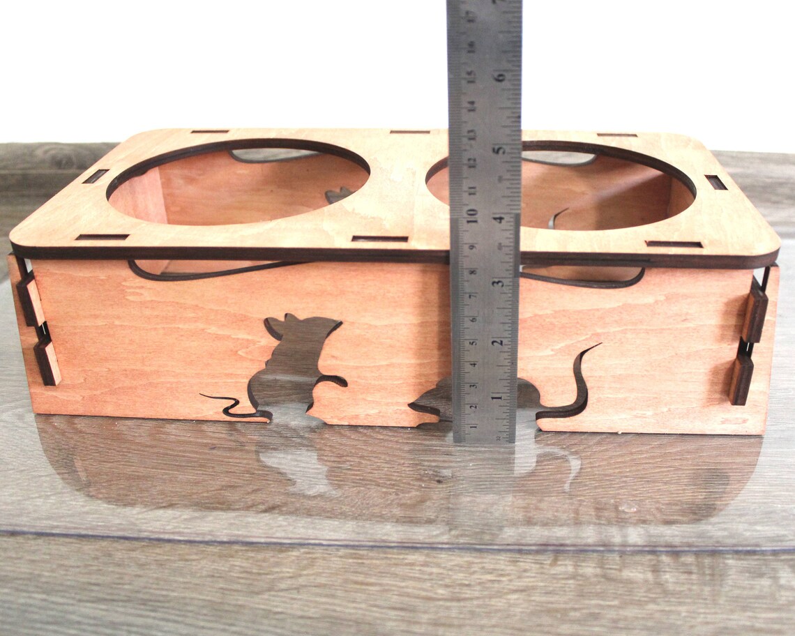 Cat Bowl Stand Cat Feeding Stand Raised Cat Bowl Elevated Etsy