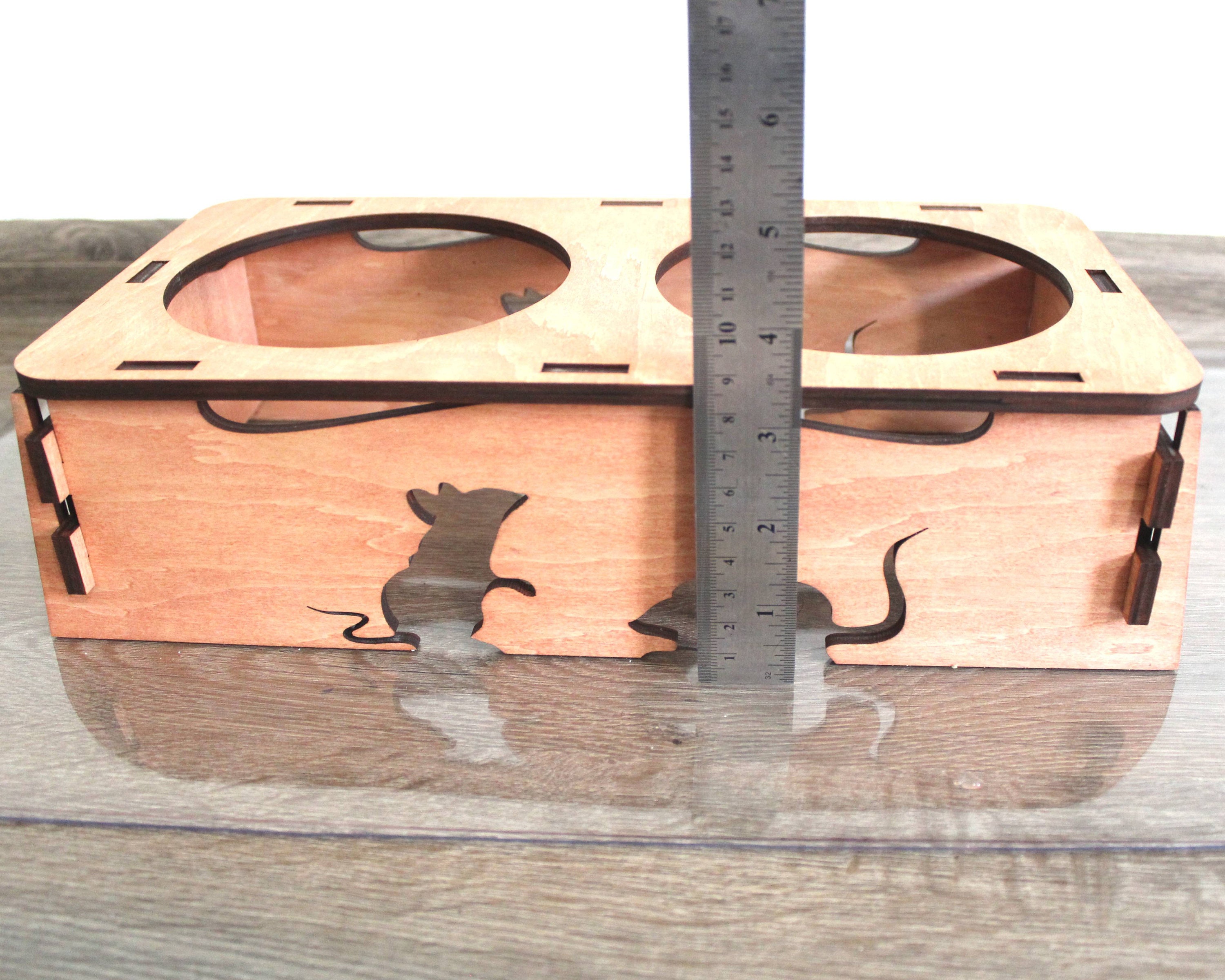 Cat Bowl Stand Cat Feeding Stand Raised Cat Bowl Elevated Etsy