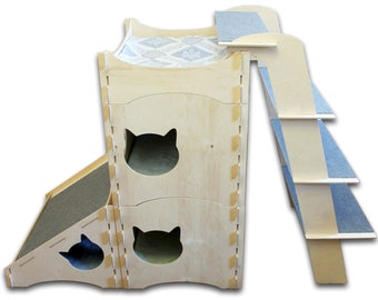 Cat House Indoor Cat Shelter Condo For Your Rescue Cat-Comfy Insulated For your Kitten - The Best Cat Lover Gift