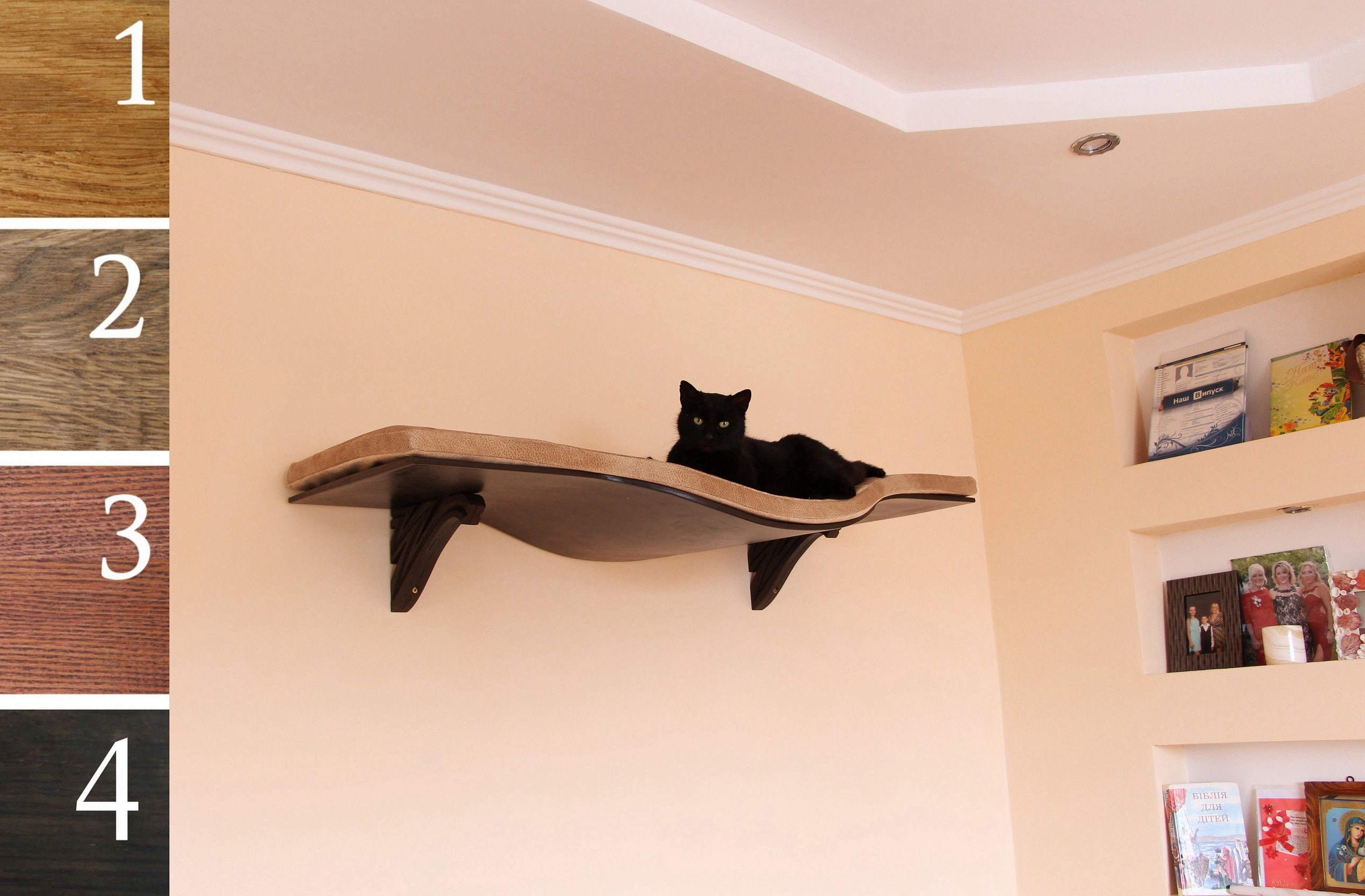 wall shelves for cats to climb