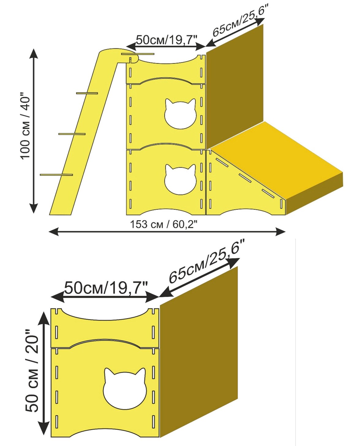 Handcrafted Plywood Cat & Dog House Pet Shelter modern Style Etsy
