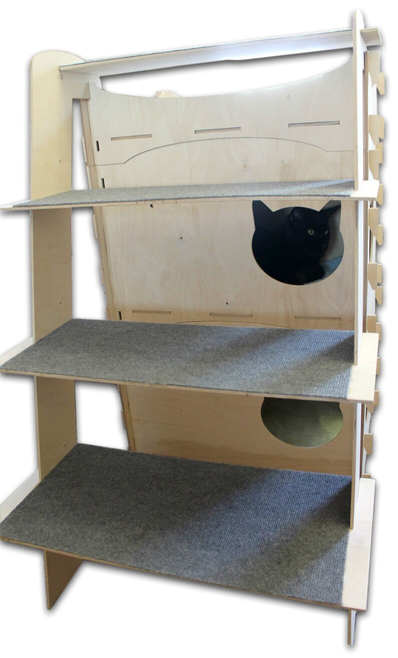 Handcrafted Plywood Cat & Dog House Pet Shelter modern Style Etsy