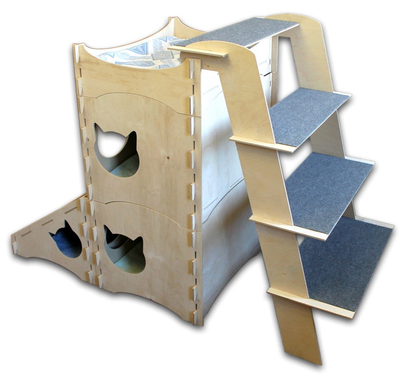 Handcrafted Plywood Cat & Dog House Pet Shelter modern Style Etsy