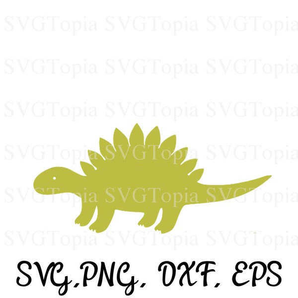 Stegosaurus Dinosaur SVG PNG EPS Dxf Clip Art for Die Cut Machines like Cricut  and Silhouette Cut File Cuttable File