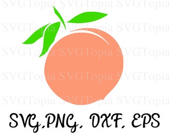 Pêche Fruit EPS de PNG SVG et Dxf Clip Art pour Die Cut Machines comme Cricut et Silhouette coupé fichier couper