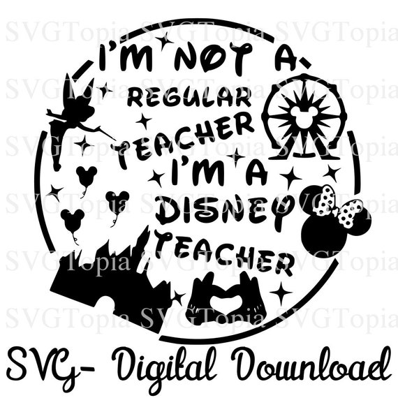 Download Disney Teacher SVG Clip Art for Die Cut Machines like Cricut | Etsy