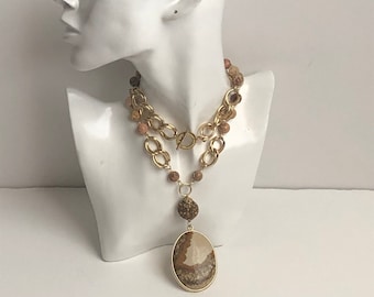 Soapstone Carved Beaded Necklace