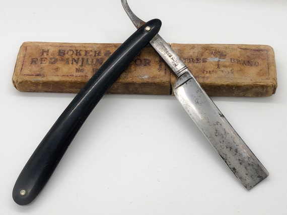 H Boker Red Injun Razor No. 101 - Vintage Straight Razor - Etsy