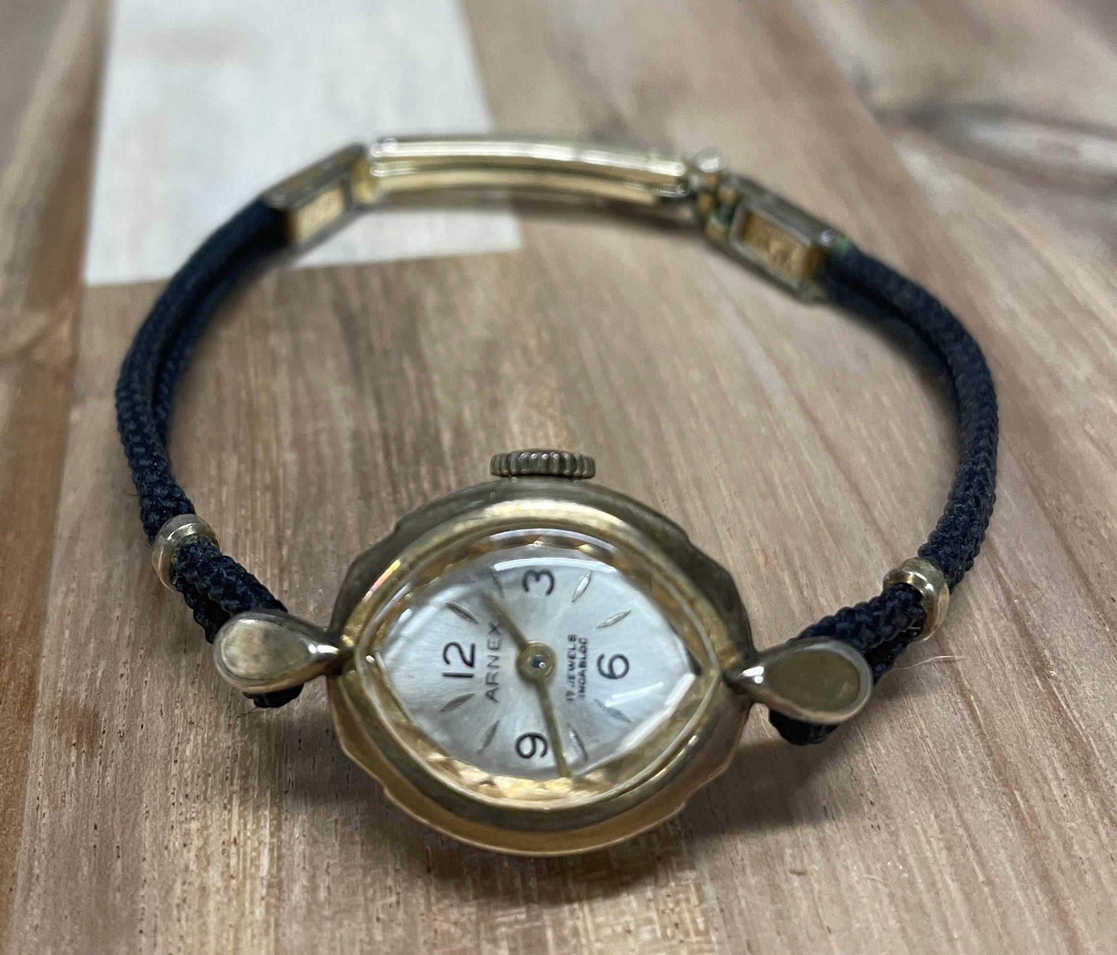 Vintage Arnex 17 Jewels Incabloc 10k Gold Ladies Wristwatch  display picture 2