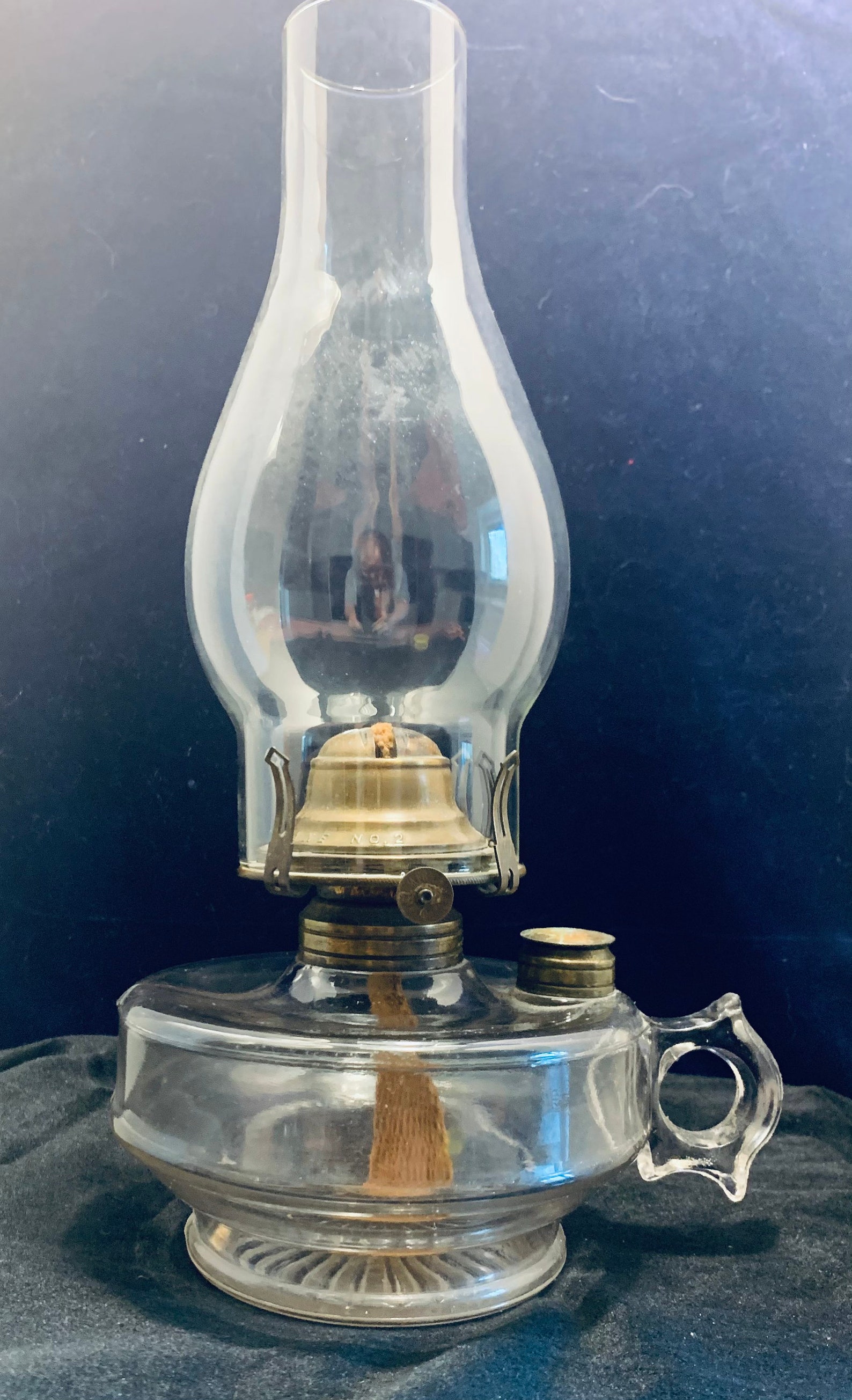 Antique Scovill Queen Anne No. 2 Finger Kerosene Oil lamp with Etsy