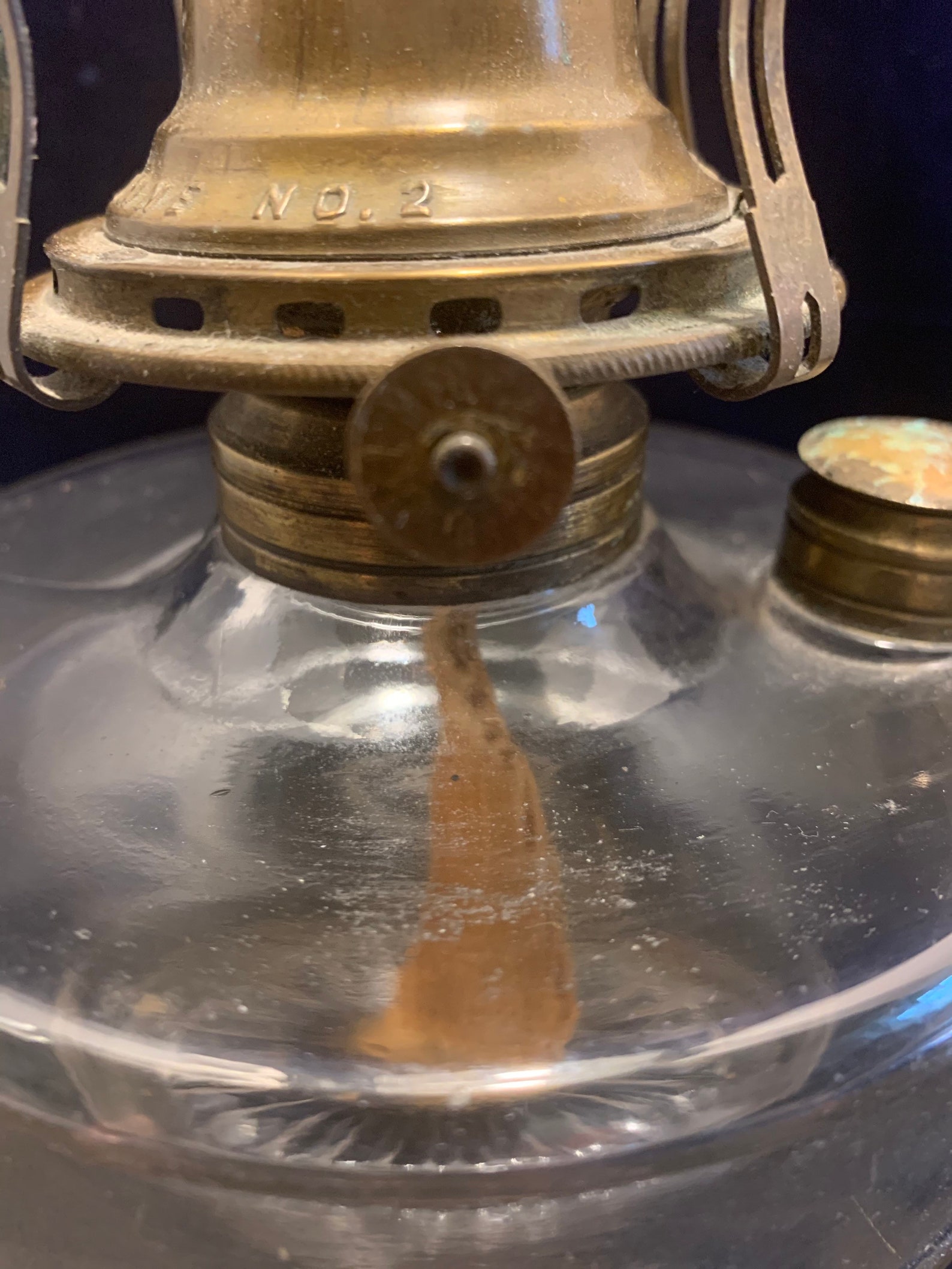 Antique Scovill Queen Anne No. 2 Finger Kerosene Oil lamp with Etsy
