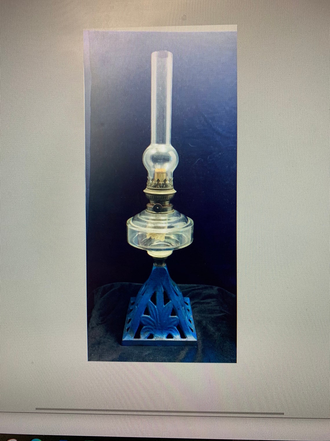 Vintage Victorian Kosmos Brenner Oil Kerosene Lamp with Cast Etsy