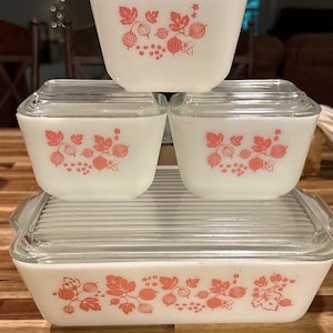 Pyrex Gooseberry Refrigerator Dishes - Etsy