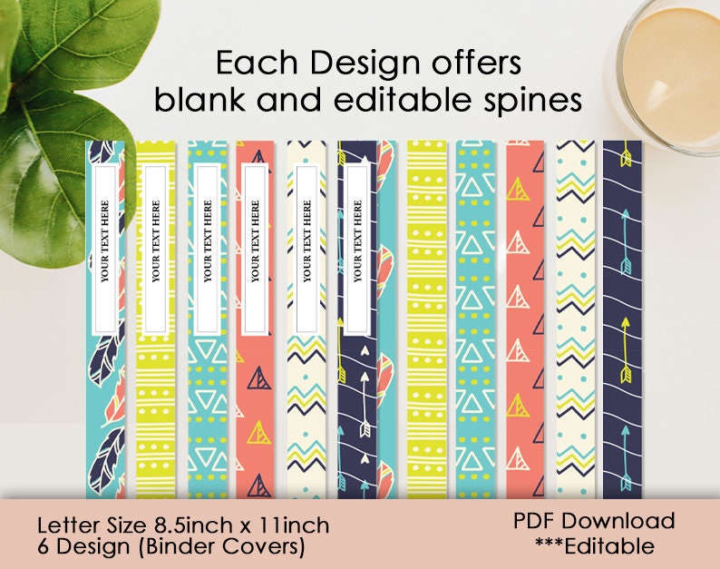 Printable Binder Cover Template Set - Etsy