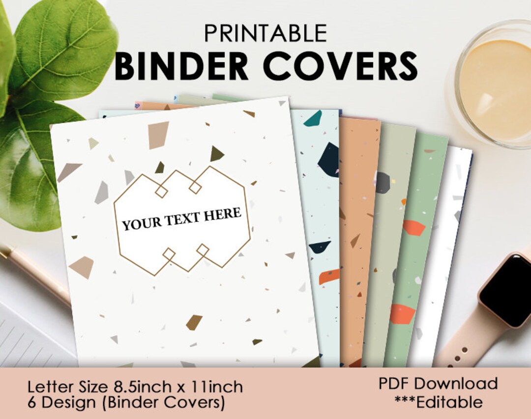 Binder Cover and Spines Printable Template - Etsy