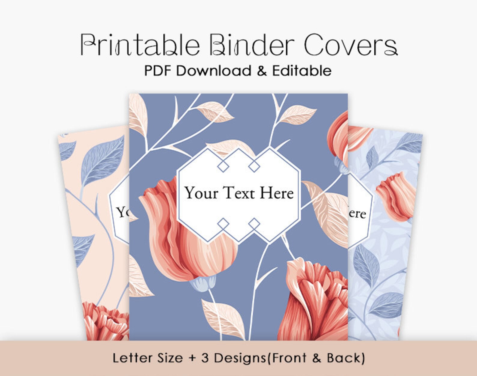 Printable Binder Cover Template Set - Etsy